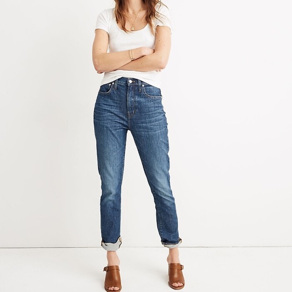 Madewell Denim - Madewell The High-Rise Slim Boyjean: Eco Edition Medium Wash - Size 30